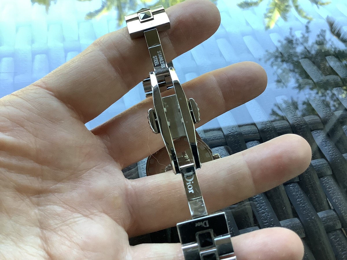 DIOR CHRISTAL DIAMOND/BLACK SAPPHIRE & STEEL LADIES DIOR CHRISTAL DIAMOND/BLACK SAPPHIRE & STEEL LADIES