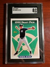 1993 Topps Derek Jeter Rookie #98 Baseball Card SGC 8
