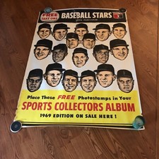 1969 Baseball Stars Giant Poster 42”x 5 Feet Featuring The Detroit Tigers