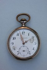 Silberne Taschenuhr mit behelmtem Wappenschild, um 1900 - Union Horlogére