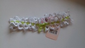 AGENT PROVOCATEUR RARE LAURELIE WHITE LIME GARTER ONE SIZE BNWT