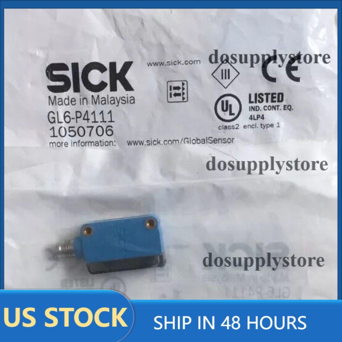 New Sick GL6-P4111 1050706 GL6P4111 Photoelectric Sensor Free