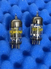 2 Sylvania 6DJ8 ECC88 Vacuum Tubes / Test On Triplett 3444 Good Micromhos & mA