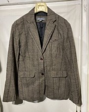Ladies!! Eddie Bauer 2 Button Jacket Uk 12 Brown/black Herringbone,con’t..⏩⏩