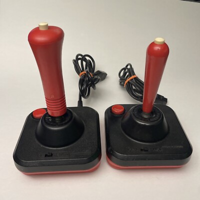 Set Of 2 WICO Command Control Joystick Controllers Atari 2600 Commodore 64