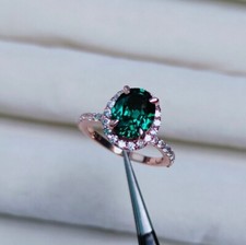 Teal Sapphire Halo Ring 92.5 sterling silve rGold plated Proposal Gift for women