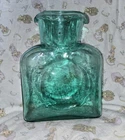 Blenko Art Glass Water Bottle Vase Carafe Double Spout  Vintage