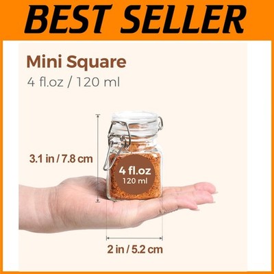 Mini Glass Jars for Kitchen Organization - Set of 12