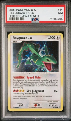2008 Pokemon Diamond & Pearl Legends Awakened Rayquaza Holo PSA 7 #14