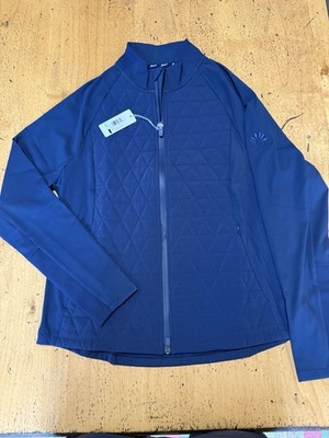 Johnnie-O Women's Hanah Performance Mixed Media Full-Zip Jacket NC3 Navy Large