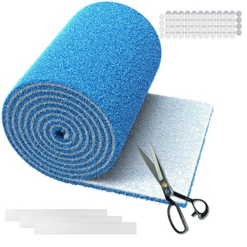 12"X120" 8 Electrostatic Cut to Size Air Filter Material, Blue & White, Cut t...