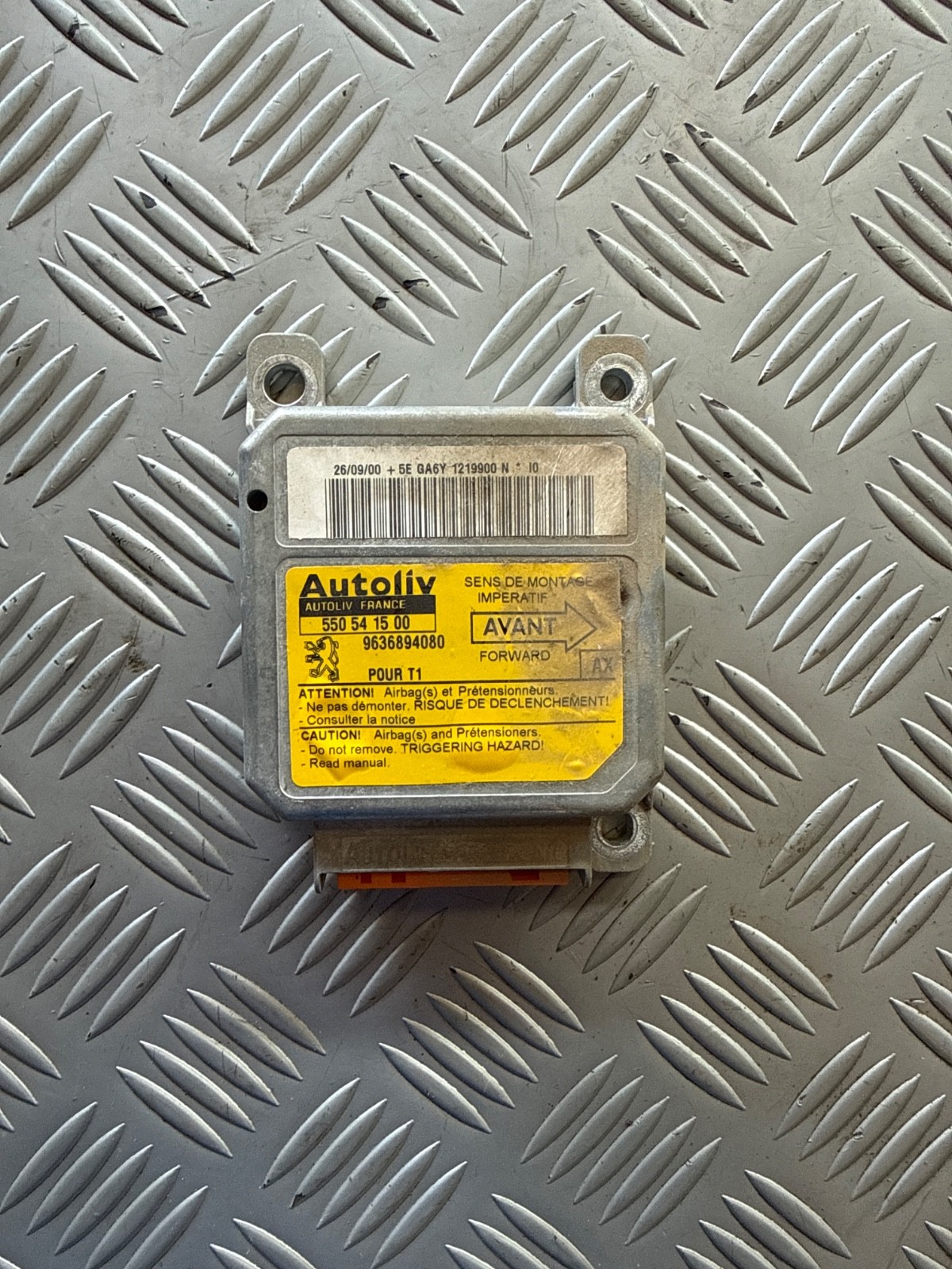 Centralina airbag peugeot 206 2000 9636894080