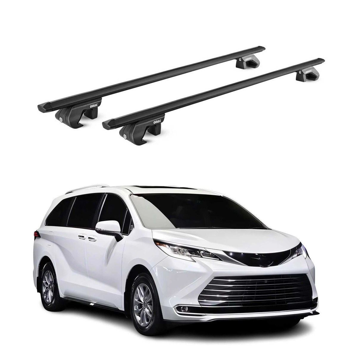 2021-2026 Toyota Sienna Roof Rack Cross Bars Black Luggage Carrier