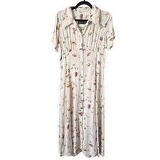 Annette Marie Womens M Maxi Dress Floral 90s Vintage Cottagecore USA Made Grunge