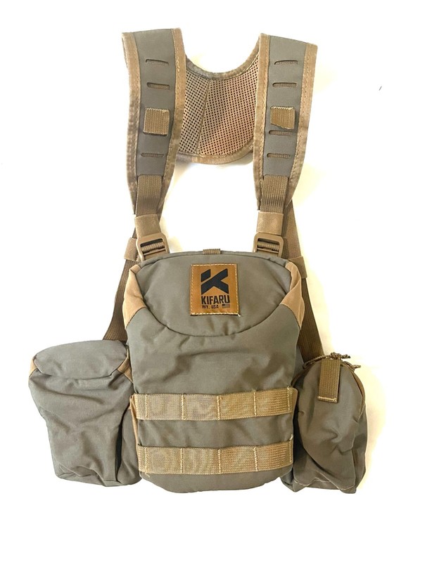 KIFARU DELUX BINO HARNESS; Mesa Harness, Medium, Ranger Green, WYOMING USA