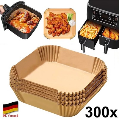 100-300x Backpapier für Friteuse Heißluftfritteuse Grill Backofen Air fryer Line