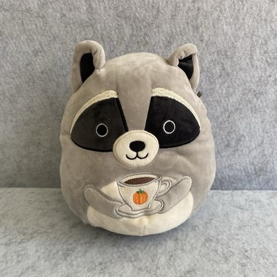 Squishmallows- 8'' Rocky the Raccoon- Pumpkin Spice Latte-Harvest Squad-Halloween
