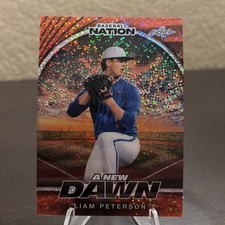 2025 Leaf Baseball Nation -  Liam Peterson #NA-LP1 Orange Sparkles /4