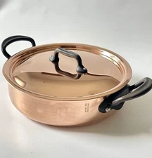 NEW Mauviel M'Heritage 150 C1 8” (20cm) 2.82 QT Copper Rondeau Cast Iron Handles
