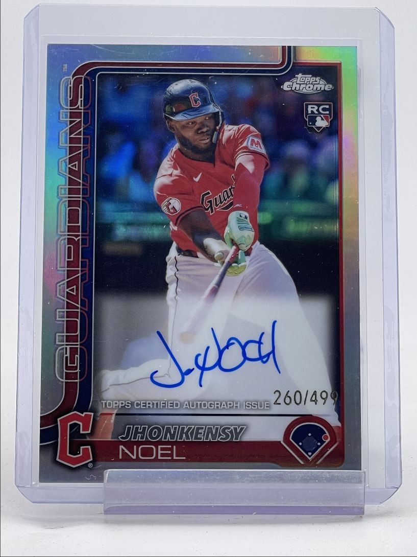JHONKENSY NOEL 2025 TOPPS CHROME ROOKIE REFRACTOR CARDINALS RC AUTO /499 Q3952