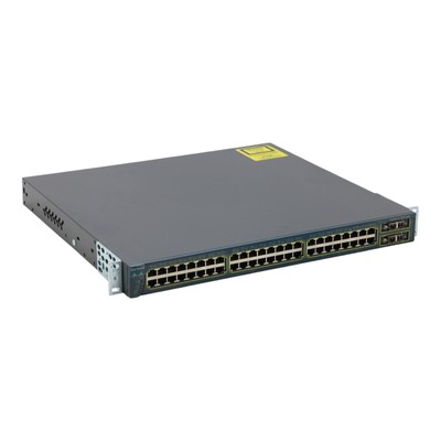 Cisco Catalyst WS-C3550-48-SMI 48-Port 10/100 RJ-45 2x GBIC Switch Rack Ears