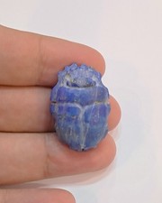 Rare Ancient Egyptian Antique Lapis Lazuli Amulet of Scarab for Protection BC