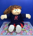 Vintage 1978-1982 Cabbage Patch Doll Blue Eyes Brown Real Hair Cheerleader