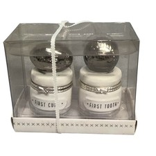 Mud Pie Silver Sports Tooth Curl Set First Tooth Curl Baby Boy Gift Keepsake