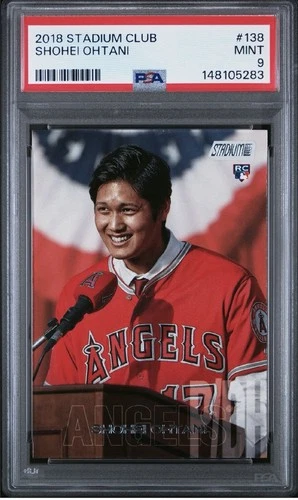 2018 Topps Stadium Club #138 Shohei Ohtani RC PSA 9 Mint Rookie Card