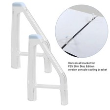 2X Horizontal Stand for PS5 Slim Disc Edition Console Cooling Feet Bracket Holde