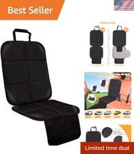 Waterproof Car Seat Protector for Child Seats  Easy Storage Pockets - Black