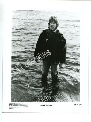 SHAKEDOWN-1988-8X10 PROMO STILL-SAM ELLIOTT-PETER WELLER-ACTION-CRIME-DRAMA VF