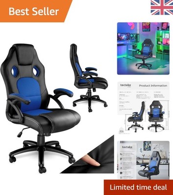 Ergonomischer Gaming Stuhl Tyson mit 360° Drehbar & atmungsaktivem Mesh - Schwarz/Blau