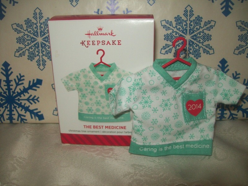 HALLMARK THE BEST MEDICINE 2014 CHRISTMAS ORNAMENTS DOCTOR NURSE EMT SCRUBS