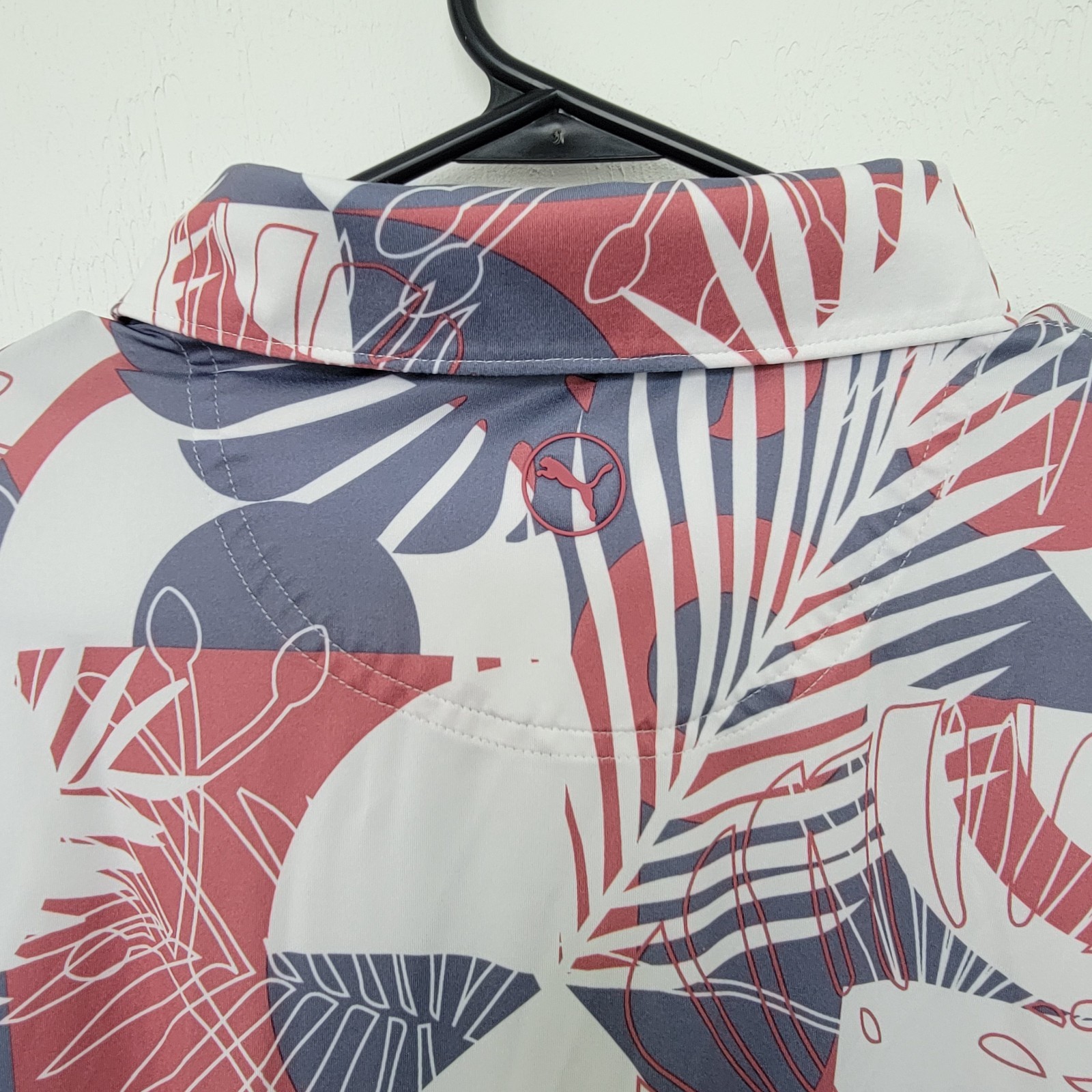 Puma Golf Multi Color Geo Golf Polo Short Sleeve Shirt Heritage Pines Mens XL thumbnail 18