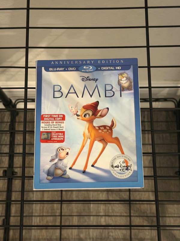 Bambi (Blu-ray, 1942) NO DVD, blu-ray and lithograph only
