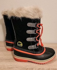 Sorel Youth Joan of Arctic Waterproof Winter Boots Girls Size 5 Black/Coral