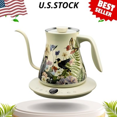 0.8l gooseneck electric kettle precise temperature control 1200w stainless steel
