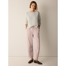 Eileen Fisher Women's Organic Cotton Stretch Corduroy Arch Pant, Pearlescent