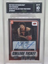 Cade Cunningham 2021 Panini Contenders Optic College Ticket Auto /99 GMA 10 GEM
