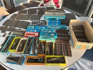 Märklin Huge Bundle of Metal Rails Points Ec. Part original box