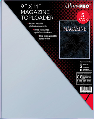 5 Ultra Pro 9x11 Magazine Holder Toploaders New Protector Document Thick Storage