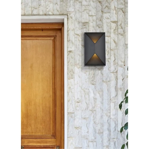 Living District LDOD4022BK Raine 11 inch Black Outdoor Wall Light - Picture 7 of 7