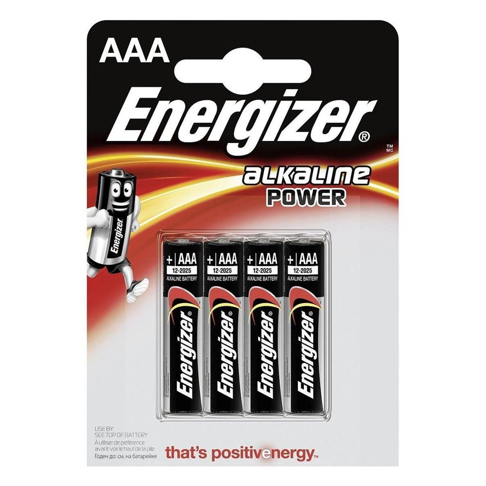 Аккумуляторная батарея Energizer Alkaline Power AAA Micro LR03 Einwegbatterie 4er 2090₽