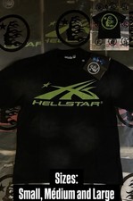 Hellstar Mens Logo Graphic Print T-Shirt Blac...