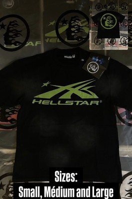 Hellstar Men's Logo Graphic Print T-Shirt Black/Green Size S New w/ Tags