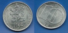 1 Münze aus Tschechoslowakei 10 Heller 1980