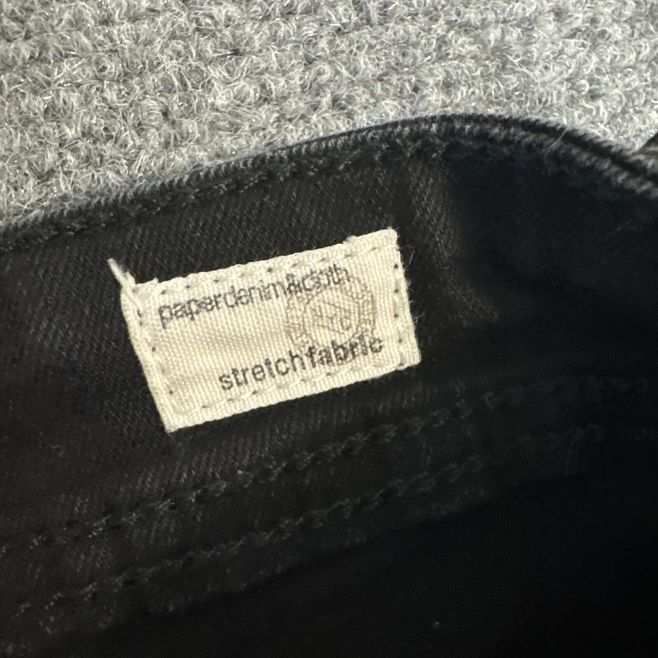 Paper Denim Cloth Men Jeans 34/30 Black Cotton Blend Straight Leg Regular Denim - Image 3 of 4