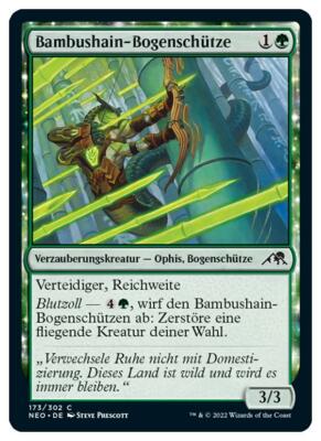 Magic the Gathering - Bambushain-Bogenschütze - NEO-DE173 MtG NM
