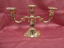 KA15-835er Silber 3 Armige Kerzenhalter H&ouml;he 20 cm Breit 28 cm Gewicht 460 Gramm